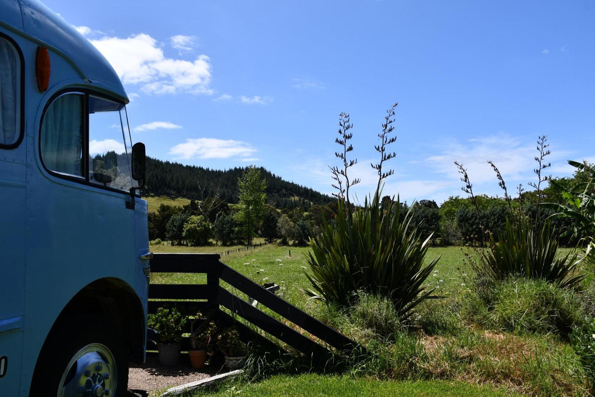 Evi The School Bus At Oromahoe Downs Farm Puketona Экстерьер фото